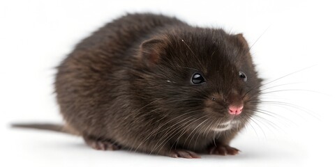 Obraz premium Close Up Of A Brown Hamster With Bright Eyes In Soft Natural Light