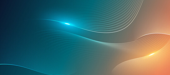 Abstract background with glowing curved lines and vibrant gradient colors
