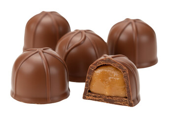 Fototapeta premium Isolated Transparent Background Chocolate Truffle Candy Sweet Dessert