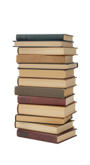 Stack of Books Pile on Transparent Background Education Resource