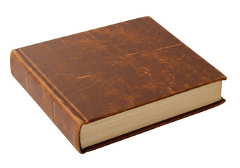 Isolated Vintage Book An Old Leather Cover With Transparent Background