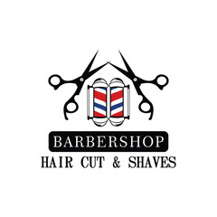 logo for barber shop. vector illustration.