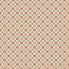 Elegant Seamless Pattern Design Peach, Teal, and Beige Floral Textile Print for Fashion and Decor