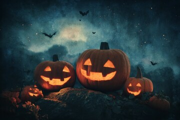 Jack O Lantern on Halloween Night