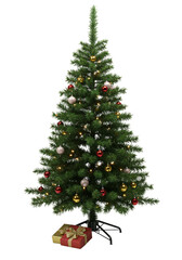 Isolated Christmas Tree Decorated with Presents Illustration Celebration