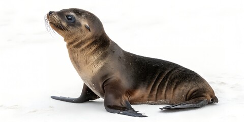 Graceful Sea Lion basking on rocky shore under sunlight capturing marine life spirit