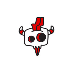 Skull graphic design illustration