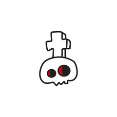 Skull graphic design illustration