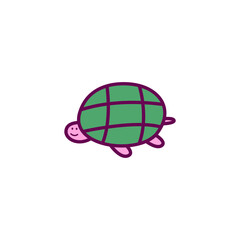 Turtle cartoon design vector illustration