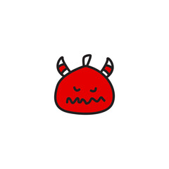 Monster character cartoon design vector illustration