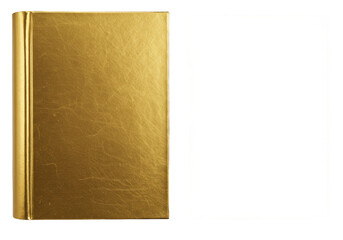Fototapeta premium Isolated Gold Book with Blank White Pages Illustration on White