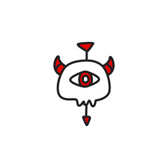 Skull cartoon design vector illustration