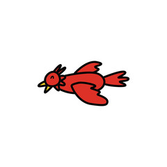 Bird animal cartoon design vector illustration