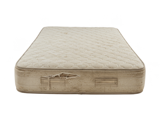 Isolated Transparent Mattress In White For Bedroom Furniture Concept