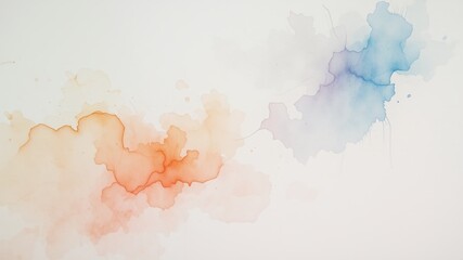 Obraz premium Delicate Watercolor Heart Design on Paper