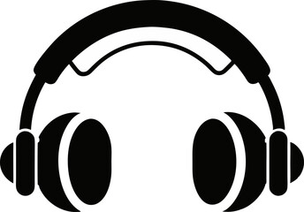Headphones Silhouette Vector Illustration 