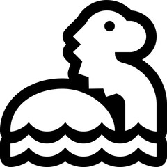 Simple flat essentials icon with minimalistic outline design for clean and modern interface applications.