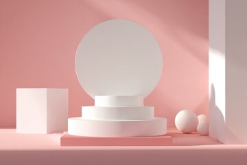 White Product Display Stage Background