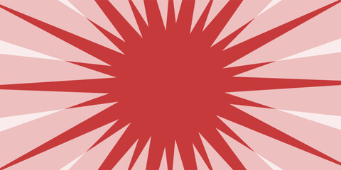 Red comic sunburst effect background with halftone. pop art comic-style vector background. Suitable for templates, sale banners, events, ads, web and pages