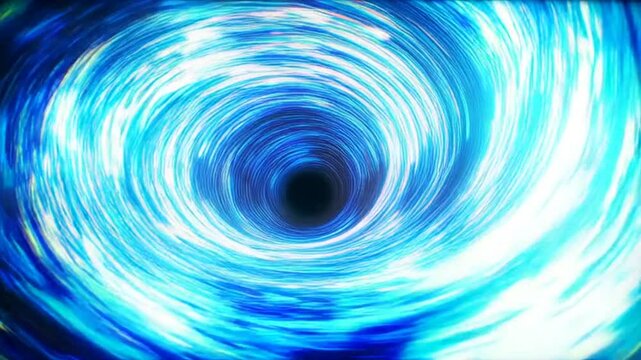 A hyper-speed journey through a wormhole filled with glowing lines, twisting light tunnels, and surreal energy patterns