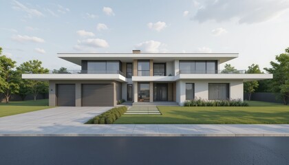 modern house in the park