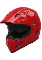 Isolated Red Motorcycle Helmet with Visor on Transparent Background