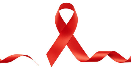 Isolated Red Ribbon Aids Awareness Symbol World Aids Day Transparent