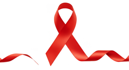Isolated Red Ribbon Aids Awareness Symbol World Aids Day Transparent