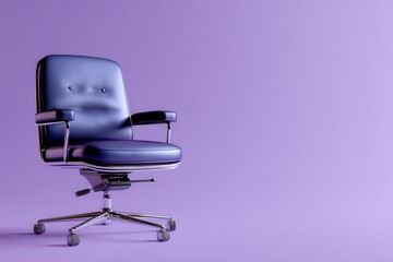 Fototapeta premium Black Leather Office Chair