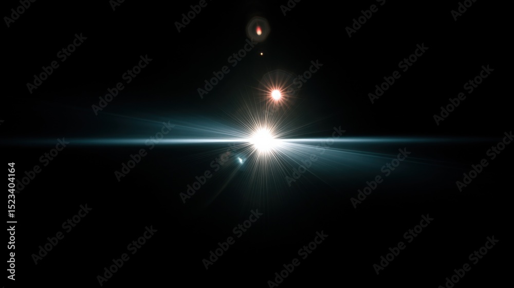 Poster abstract light flare on black background, evoking innovation and digital transformation, ideal for t