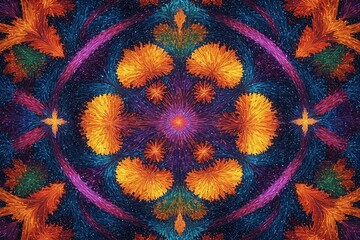 Psychedelic geometric abstract background