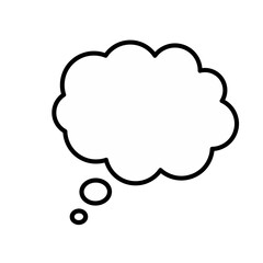 speech bubble talk images have inner thoughts symbol. cloud bubble vector