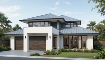 modern house in the park