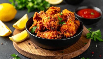 Crispy fried chicken wings