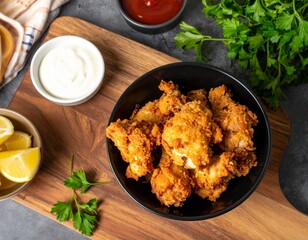 Crispy fried chicken wings