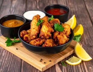 Crispy fried chicken wings