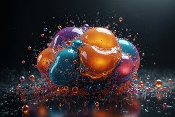 3D blob abstract background
