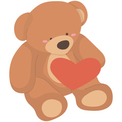 Teddy Bear Illustration. Cute teddy bear vector drawing. Set of cute Teddy Bears. Various funny characters. Valentines day, love, romance, toy, gift concept. Cartoon style.