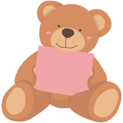 Teddy Bear Illustration. Cute teddy bear vector drawing. Set of cute Teddy Bears. Various funny characters. Valentines day, love, romance, toy, gift concept. Cartoon style.