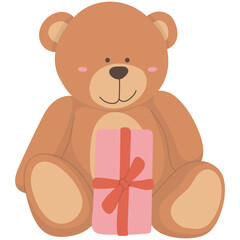 Teddy Bear Illustration. Cute teddy bear vector drawing. Set of cute Teddy Bears. Various funny characters. Valentines day, love, romance, toy, gift concept. Cartoon style.