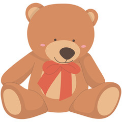 Teddy Bear Illustration. Cute teddy bear vector drawing. Set of cute Teddy Bears. Various funny characters. Valentines day, love, romance, toy, gift concept. Cartoon style.