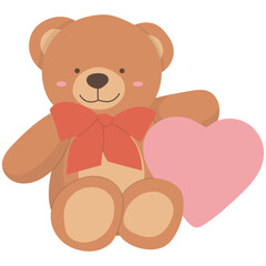 Teddy Bear Illustration. Cute teddy bear vector drawing. Set of cute Teddy Bears. Various funny characters. Valentines day, love, romance, toy, gift concept. Cartoon style.