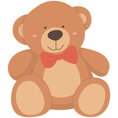 Teddy Bear Illustration. Cute teddy bear vector drawing. Set of cute Teddy Bears. Various funny characters. Valentines day, love, romance, toy, gift concept. Cartoon style.