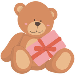 Teddy Bear Illustration. Cute teddy bear vector drawing. Set of cute Teddy Bears. Various funny characters. Valentines day, love, romance, toy, gift concept. Cartoon style.