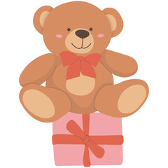 Teddy Bear Illustration. Cute teddy bear vector drawing. Set of cute Teddy Bears. Various funny characters. Valentines day, love, romance, toy, gift concept. Cartoon style.