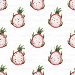 Seamless pattern with caricature pitaya. Flat colorful ornament. hand drawing. design for fabric, textile, print, wrapper	
