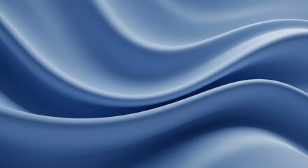 Abstract blue silky waves flowing background