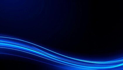 Abstract dark blue gradient background with dynamic blue line motion trails,  backdrop,  design