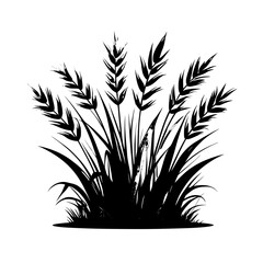 Realistic Silhouette of Grass