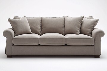 Obraz premium Modern Gray Sofa. Elegant & Comfortable Living Room Furniture with Chic Design